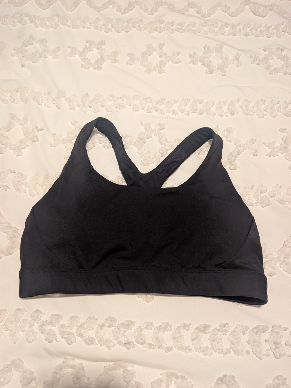 Athleta Black Racerback Medium-Impact Sports Bra Size Small